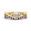 Load image into Gallery viewer, twisted-daisy-oval-sapphire-bridal-ring-set-in-yellow-gold-FD9986B2OVGSABL-NL-YG