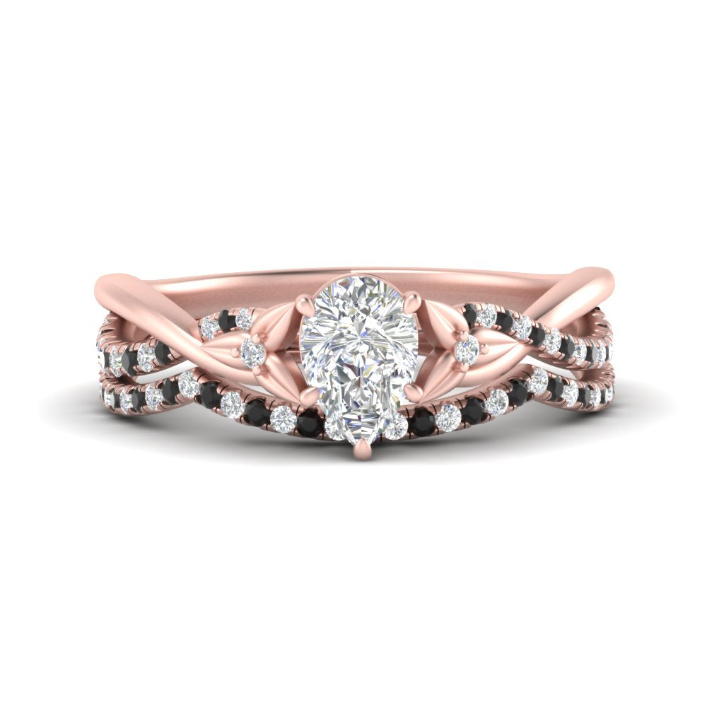 twisted-daisy-pear-black-diamond-bridal-ring-set-in-rose-gold-FD9986B2PEGBLACK-NL-RG