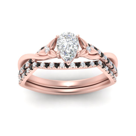 twisted-daisy-pear-black-diamond-bridal-ring-set-in-rose-gold-FD9986B2PEGBLACK-NL-RG