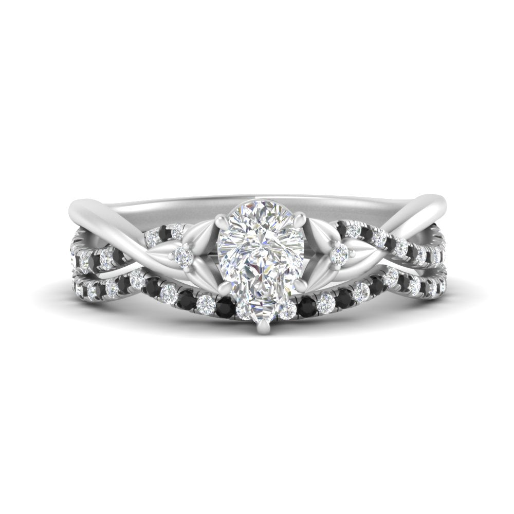 twisted-daisy-pear-black-diamond-bridal-ring-set-in-white-gold-FD9986B2PEGBLACK-NL-WG