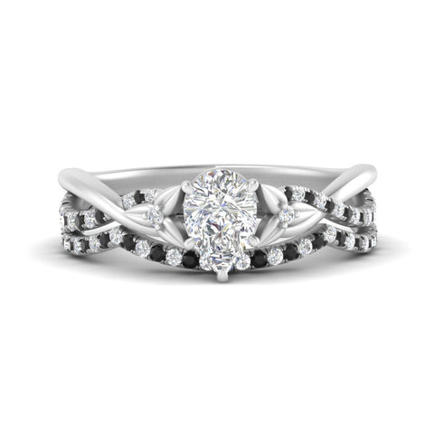 twisted-daisy-pear-black-diamond-bridal-ring-set-in-white-gold-FD9986B2PEGBLACK-NL-WG
