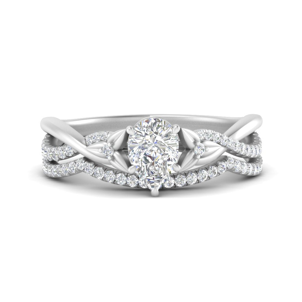 twisted-daisy-pear-diamond-bridal-ring-set-in-white-gold-FD9986B2PE-NL-WG