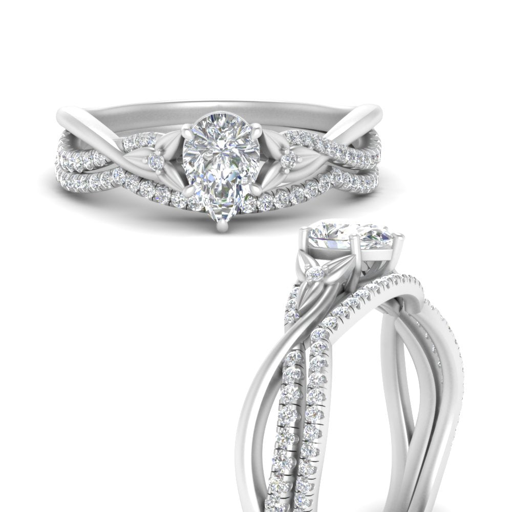 twisted-daisy-pear-diamond-bridal-ring-set-in-white-gold-FD9986B2PE-NL-WG