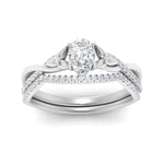 Load image into Gallery viewer, twisted-daisy-pear-diamond-bridal-ring-set-in-white-gold-FD9986B2PE-NL-WG
