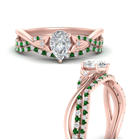 twisted-daisy-pear-emerald-bridal-ring-set-in-rose-gold-FD9986B2PEGEMGR-NL-RG