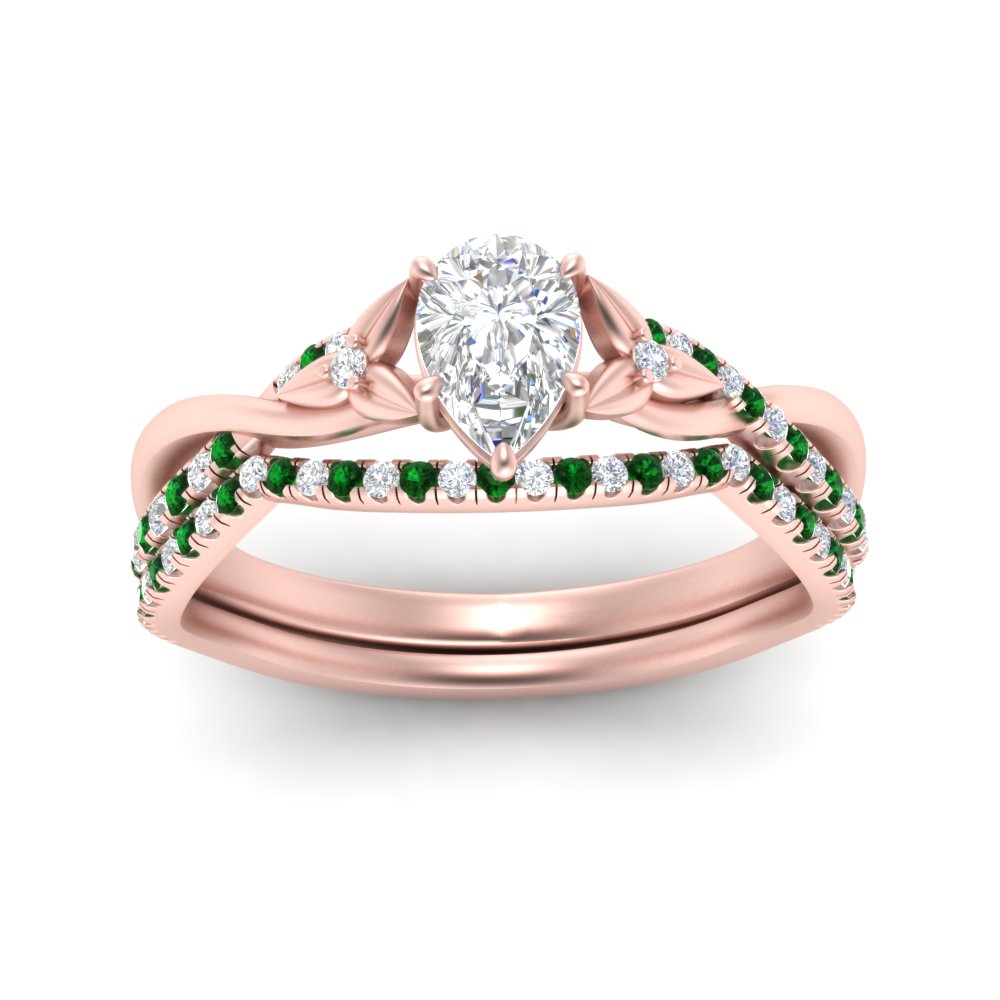 twisted-daisy-pear-emerald-bridal-ring-set-in-rose-gold-FD9986B2PEGEMGR-NL-RG