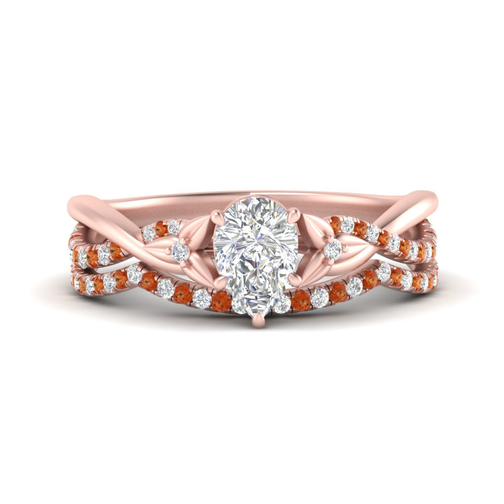 twisted-daisy-pear-orange-sapphire-bridal-ring-set-in-rose-gold-FD9986B2PEGSAOR-NL-RG