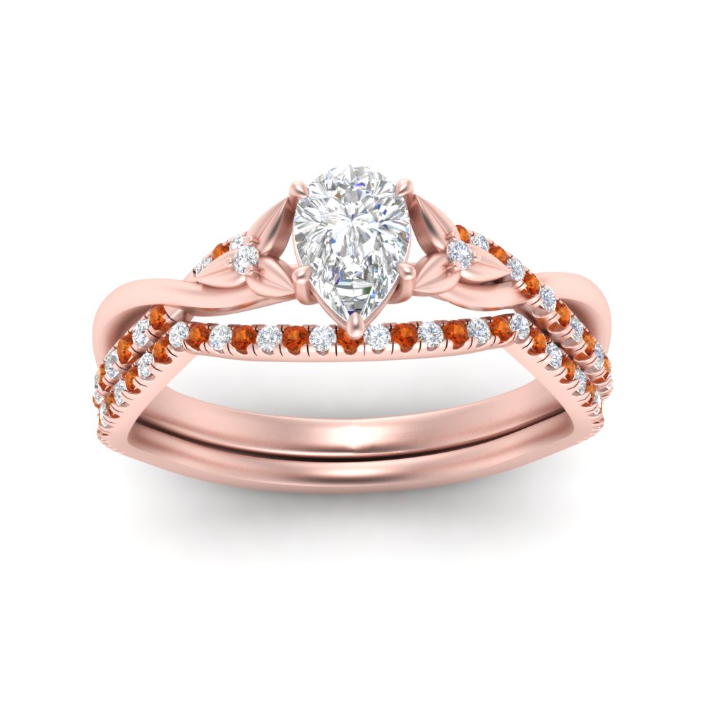 twisted-daisy-pear-orange-sapphire-bridal-ring-set-in-rose-gold-FD9986B2PEGSAOR-NL-RG