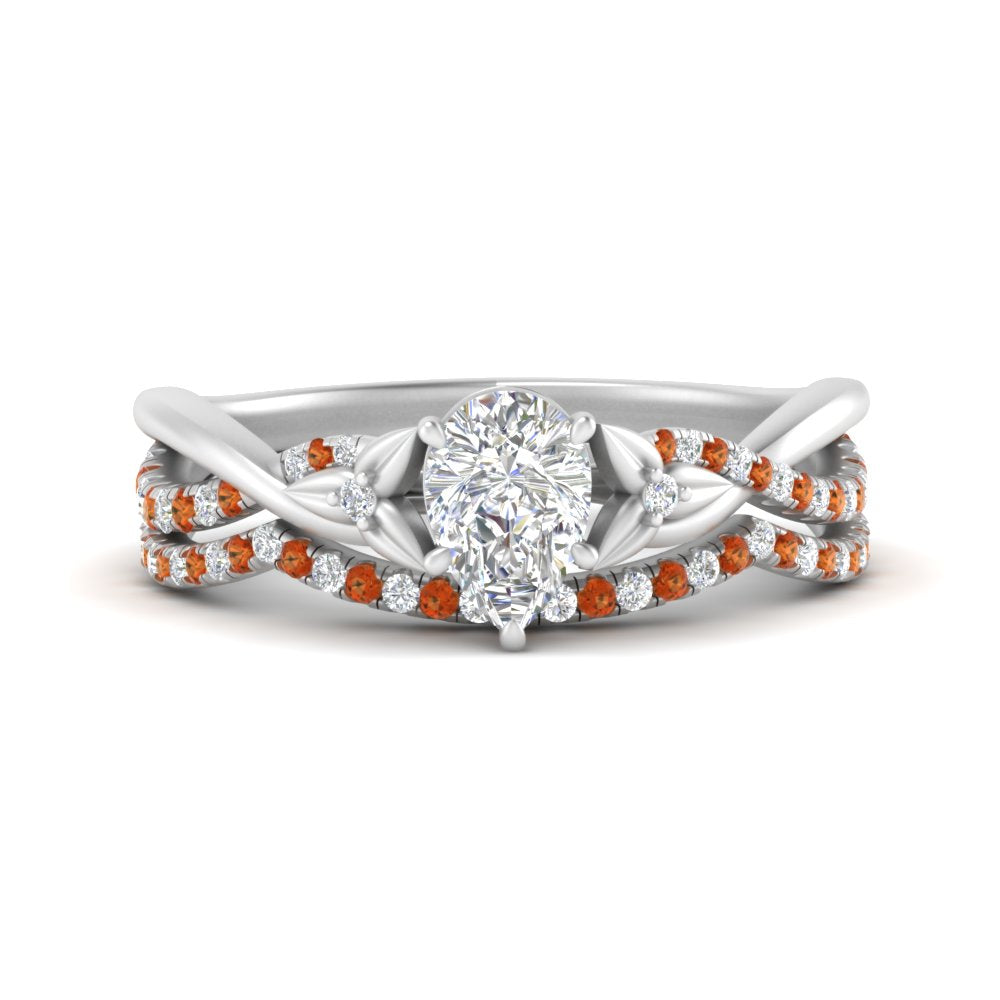 twisted-daisy-pear-orange-sapphire-bridal-ring-set-in-white-gold-FD9986B2PEGSAOR-NL-WG