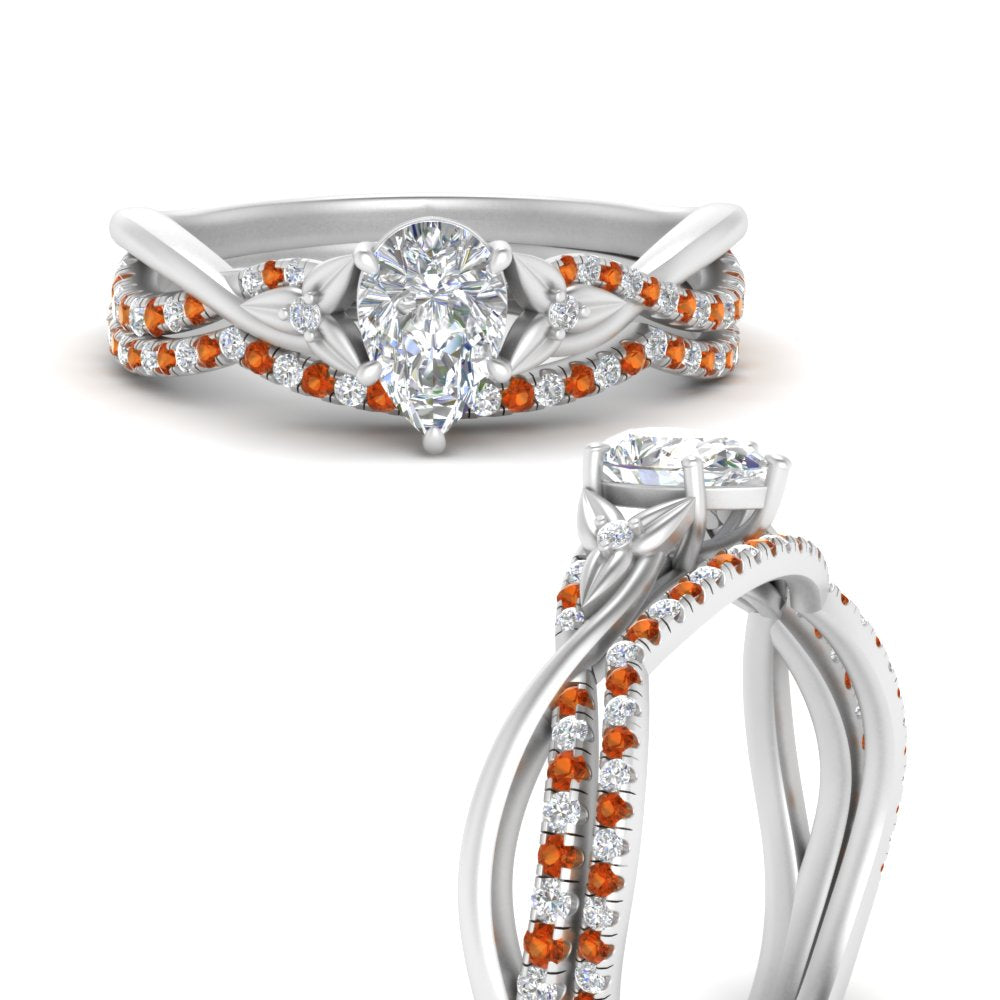 twisted-daisy-pear-orange-sapphire-bridal-ring-set-in-white-gold-FD9986B2PEGSAOR-NL-WG