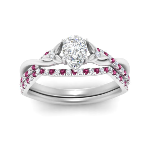 twisted-daisy-pear-pink-sapphire-bridal-ring-set-in-white-gold-FD9986B2PEGSADRPI-NL-WG