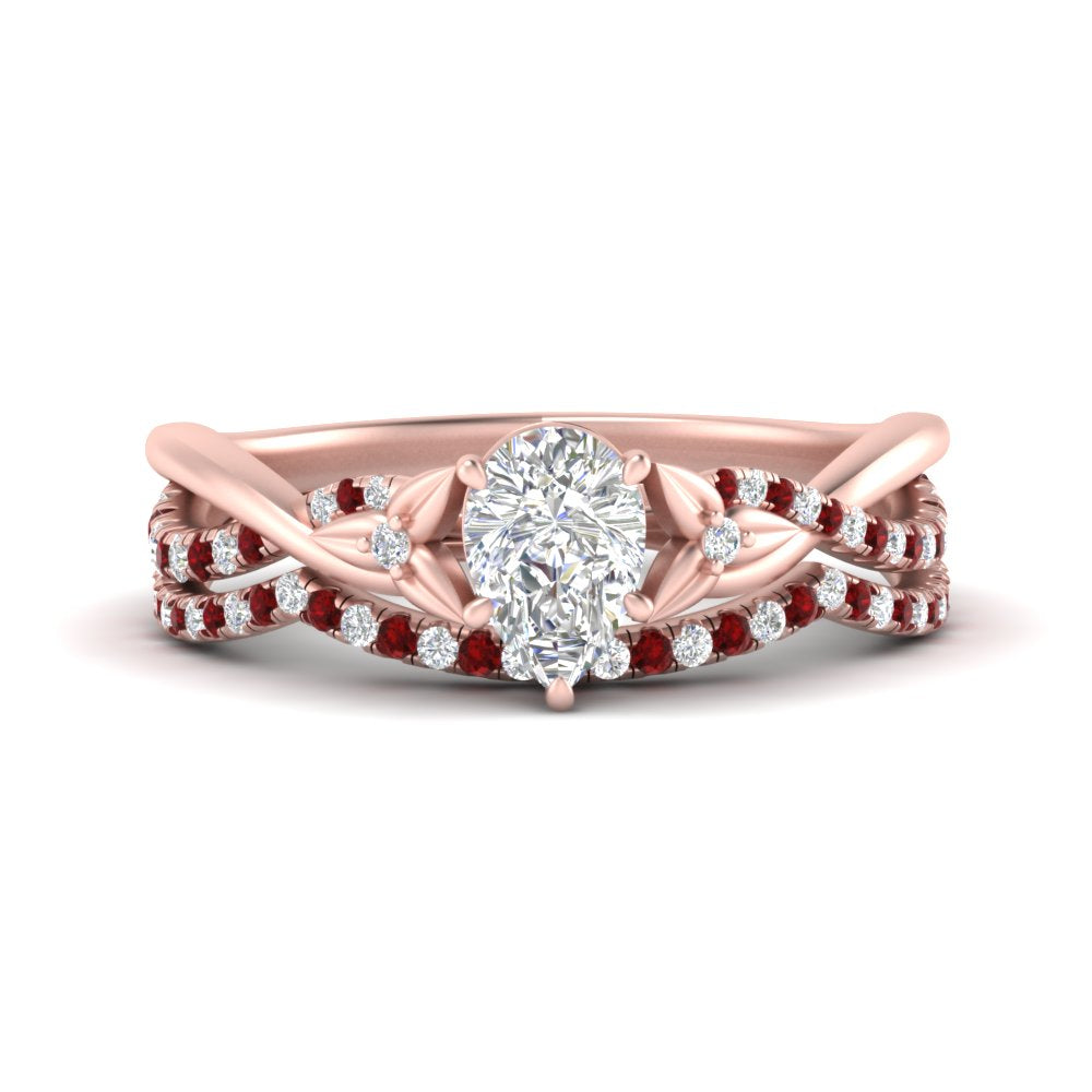 twisted-daisy-pear-ruby-bridal-ring-set-in-rose-gold-FD9986B2PEGRUDR-NL-RG
