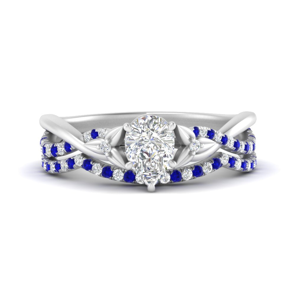 twisted-daisy-pear-sapphire-bridal-ring-set-in-white-gold-FD9986B2PEGSABL-NL-WG
