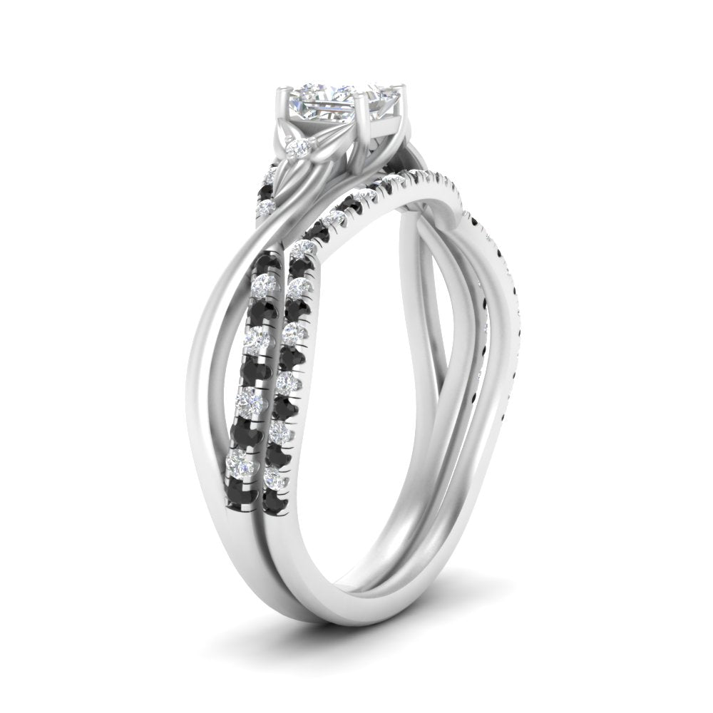 twisted-daisy-princess-cut-black-diamond-bridal-ring-set-in-white-gold-FD9986B2PRGBLACK-NL-WG