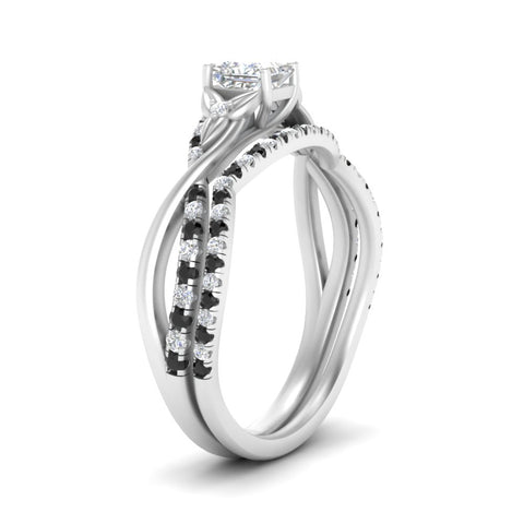 twisted-daisy-princess-cut-black-diamond-bridal-ring-set-in-white-gold-FD9986B2PRGBLACK-NL-WG