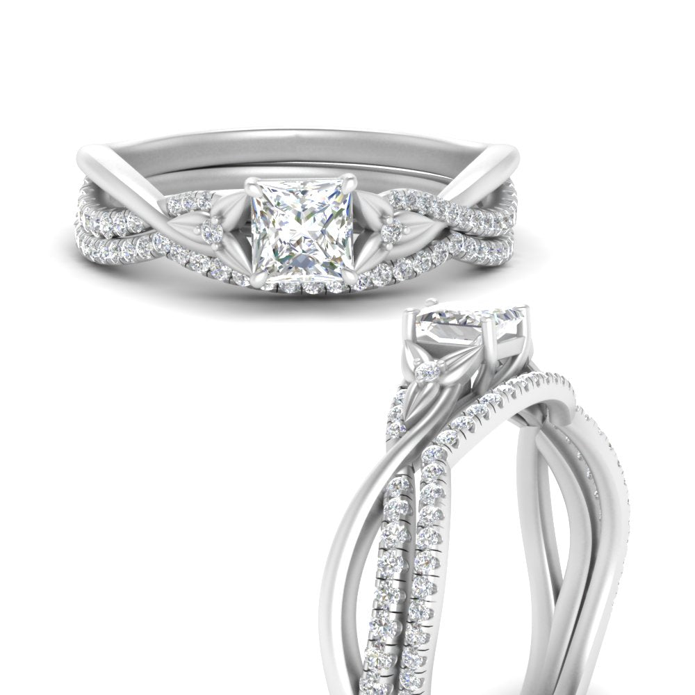 twisted-daisy-princess-cut-diamond-bridal-ring-set-in-white-gold-FD9986B2PR-NL-WG