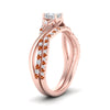 Load image into Gallery viewer, twisted-daisy-princess-cut-orange-sapphire-bridal-ring-set-in-rose-gold-FD9986B2PRGSAOR-NL-RG