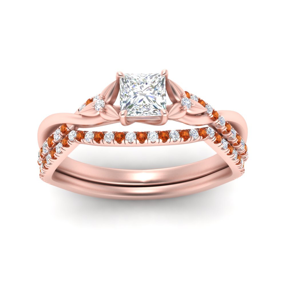 twisted-daisy-princess-cut-orange-sapphire-bridal-ring-set-in-rose-gold-FD9986B2PRGSAOR-NL-RG