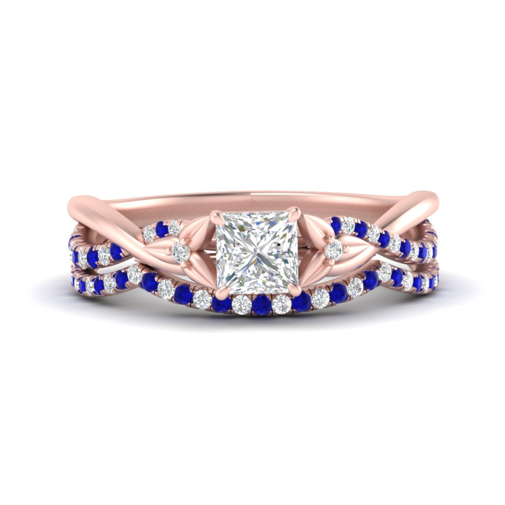 twisted-daisy-princess-cut-sapphire-bridal-ring-set-in-rose-gold-FD9986B2PRGSABL-NL-RG
