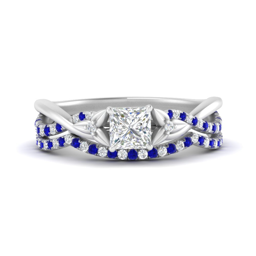 twisted-daisy-princess-cut-sapphire-bridal-ring-set-in-white-gold-FD9986B2PRGSABL-NL-WG
