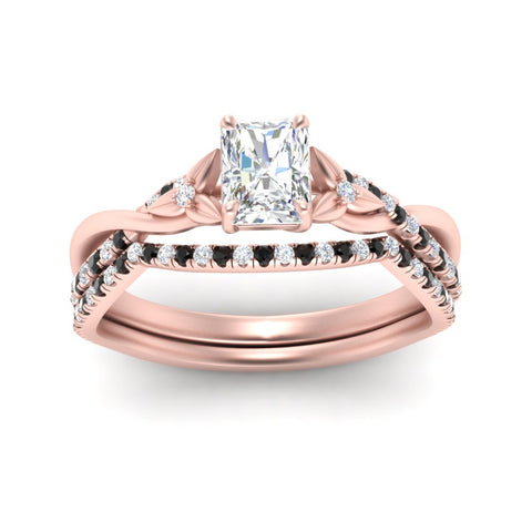 twisted-daisy-radiant-black-diamond-bridal-ring-set-in-rose-gold-FD9986B2RAGBLACK-NL-RG