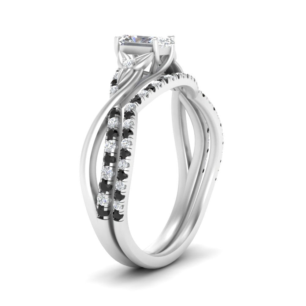 twisted-daisy-radiant-black-diamond-bridal-ring-set-in-white-gold-FD9986B2RAGBLACK-NL-WG
