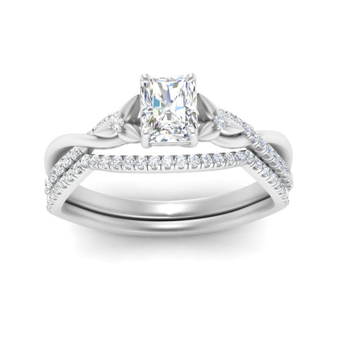 twisted-daisy-radiant-diamond-bridal-ring-set-in-white-gold-FD9986B2RA-NL-WG