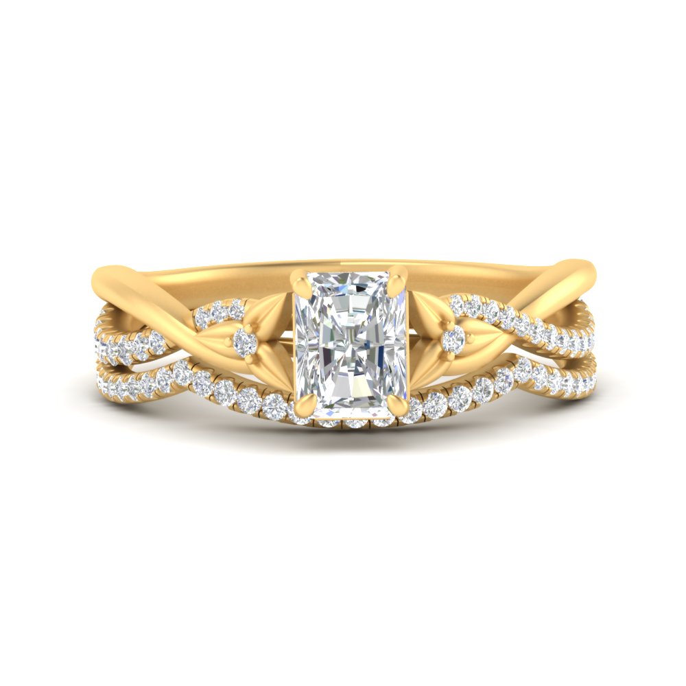 twisted-daisy-radiant-diamond-bridal-ring-set-in-yellow-gold-FD9986B2RA-NL-YG