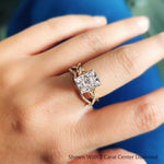 Load image into Gallery viewer, twisted-daisy-radiant-diamond-bridal-ring-set-in-yellow-gold-FD9986B2RA-NL-YG
