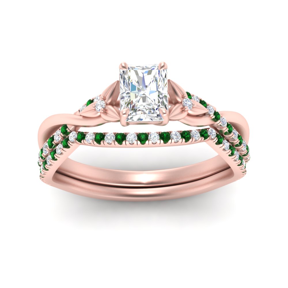 twisted-daisy-radiant-emerald-bridal-ring-set-in-rose-gold-FD9986B2RAGEMGR-NL-RG