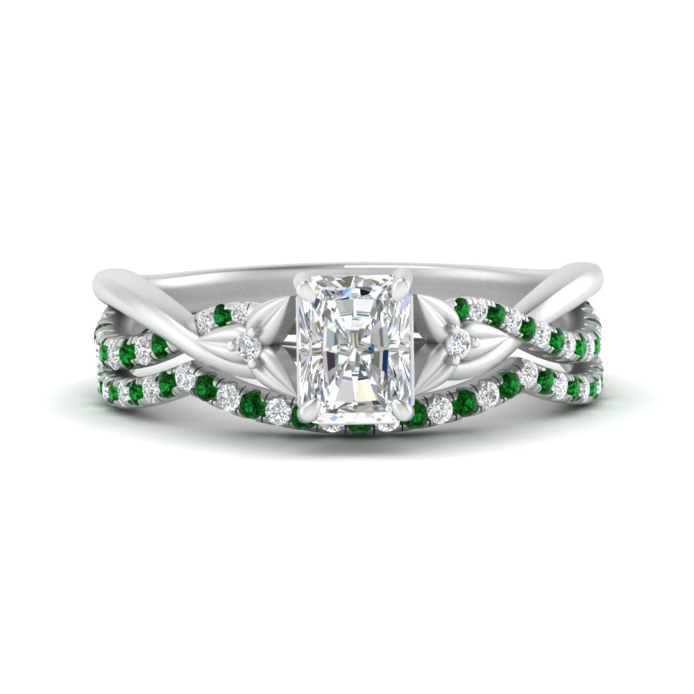 twisted-daisy-radiant-emerald-bridal-ring-set-in-white-gold-FD9986B2RAGEMGR-NL-WG