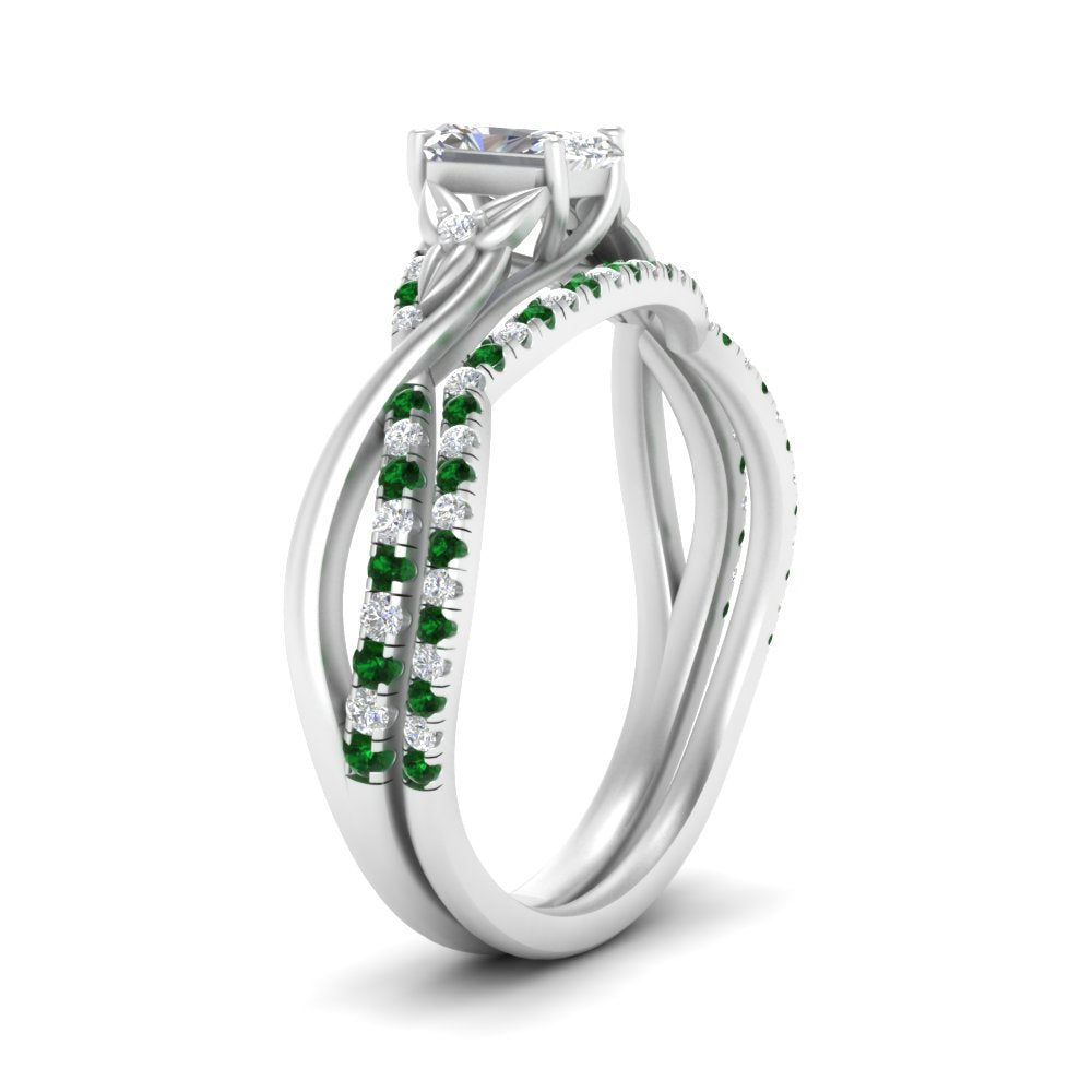twisted-daisy-radiant-emerald-bridal-ring-set-in-white-gold-FD9986B2RAGEMGR-NL-WG