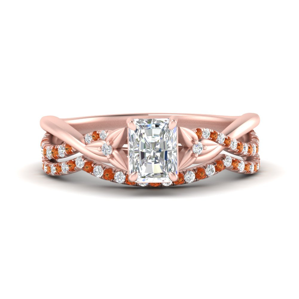twisted-daisy-radiant-orange-sapphire-bridal-ring-set-in-rose-gold-FD9986B2RAGSAOR-NL-RG