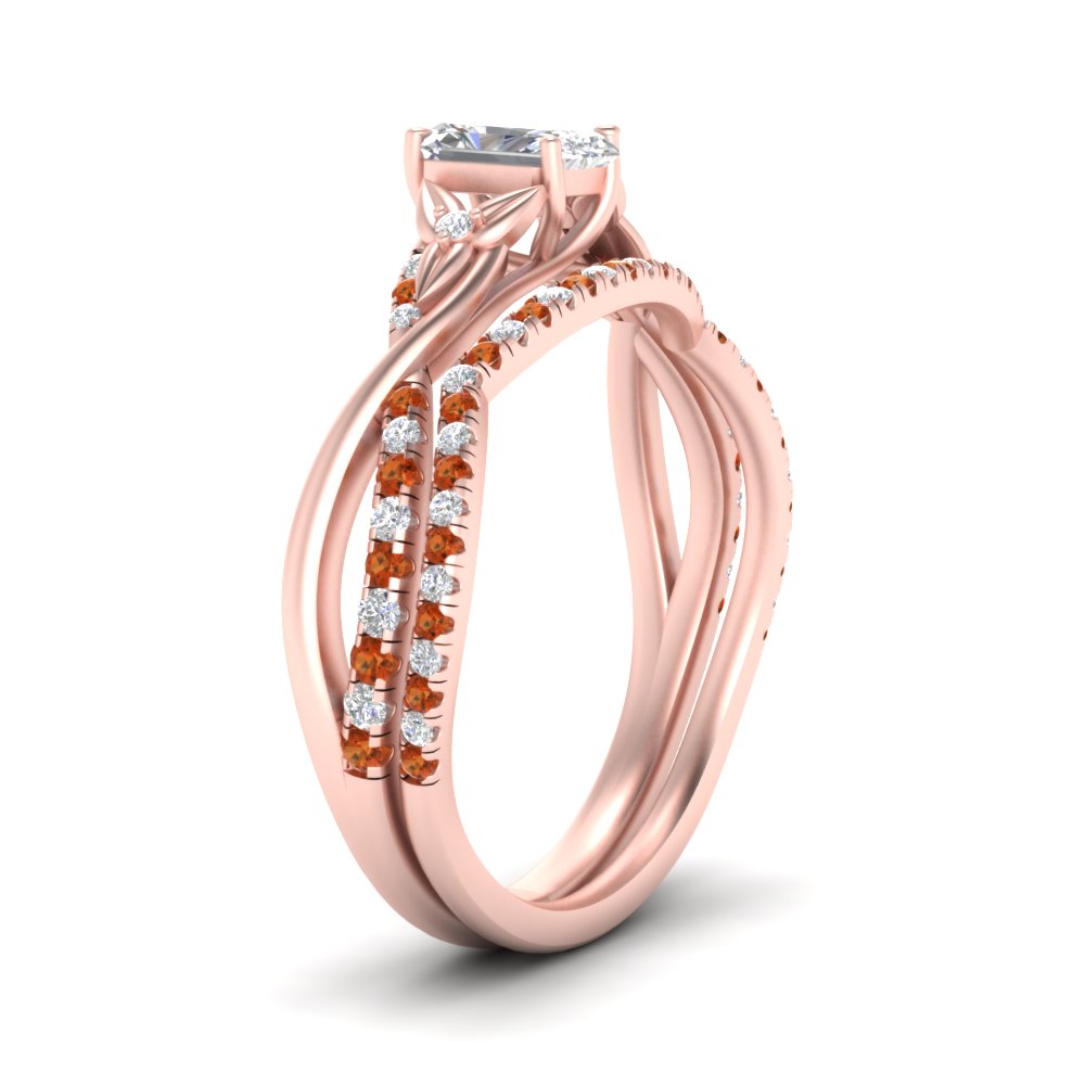 twisted-daisy-radiant-orange-sapphire-bridal-ring-set-in-rose-gold-FD9986B2RAGSAOR-NL-RG