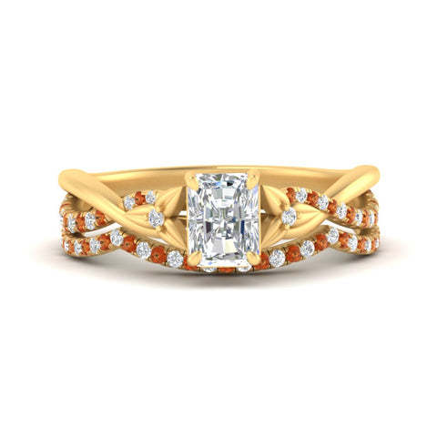 twisted-daisy-radiant-orange-sapphire-bridal-ring-set-in-yellow-gold-FD9986B2RAGSAOR-NL-YG