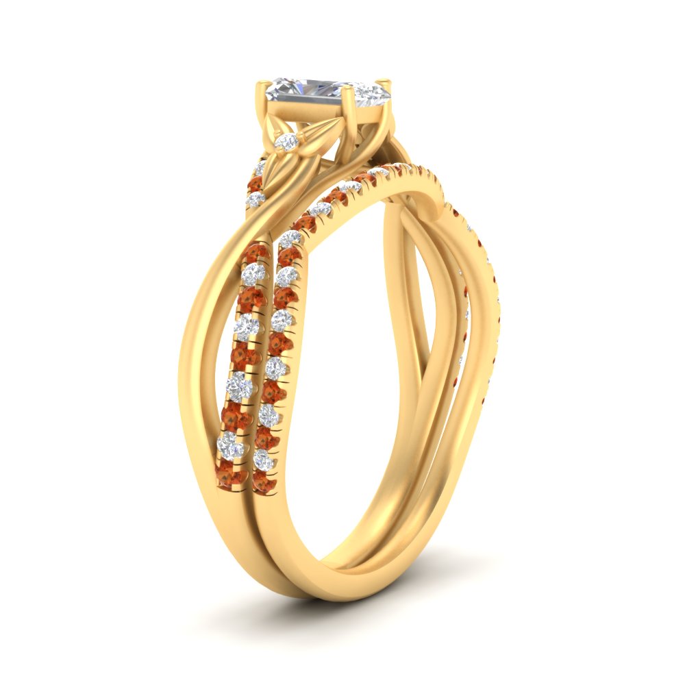 twisted-daisy-radiant-orange-sapphire-bridal-ring-set-in-yellow-gold-FD9986B2RAGSAOR-NL-YG