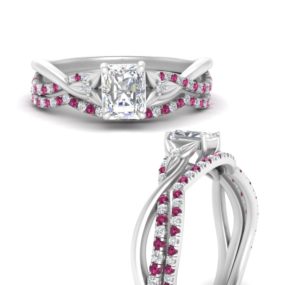 twisted-daisy-radiant-pink-sapphire-bridal-ring-set-in-white-gold-FD9986B2RAGSADRPI-NL-WG