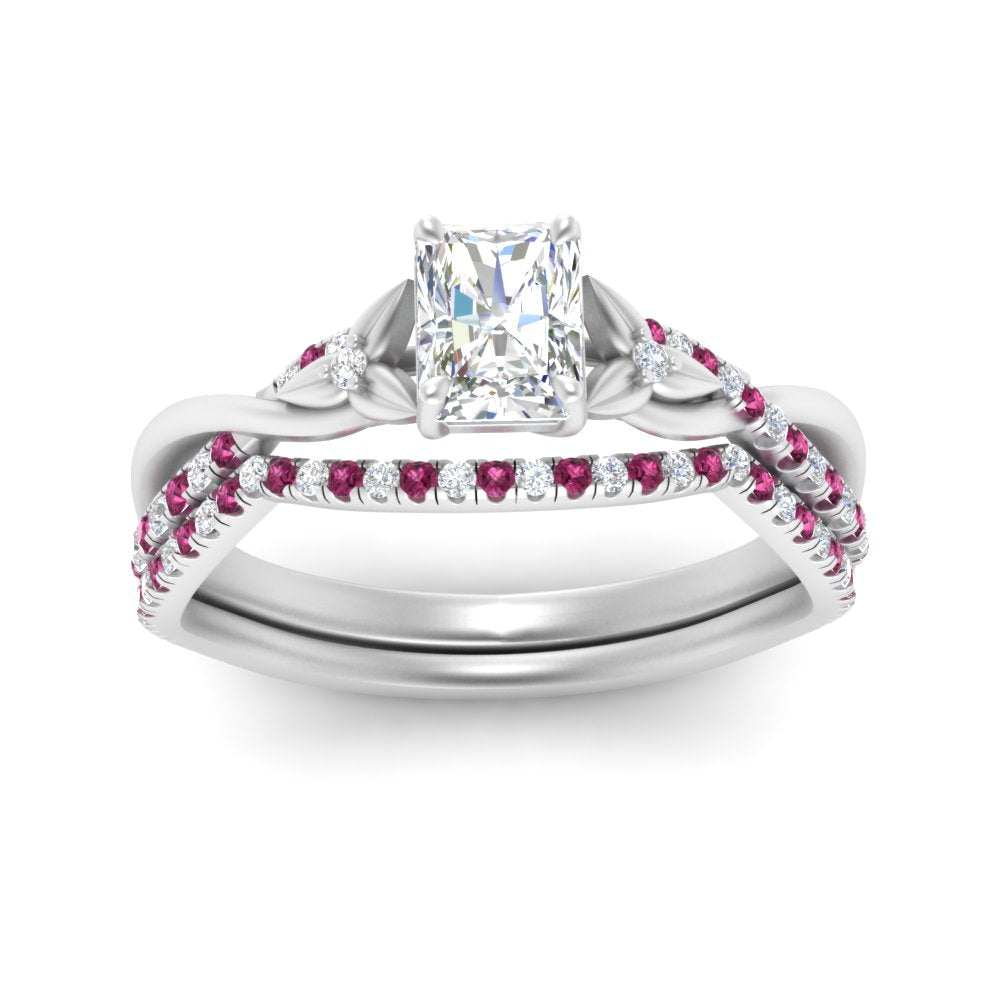 twisted-daisy-radiant-pink-sapphire-bridal-ring-set-in-white-gold-FD9986B2RAGSADRPI-NL-WG