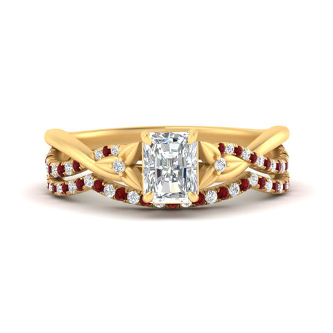 twisted-daisy-radiant-ruby-bridal-ring-set-in-yellow-gold-FD9986B2RAGRUDR-NL-YG