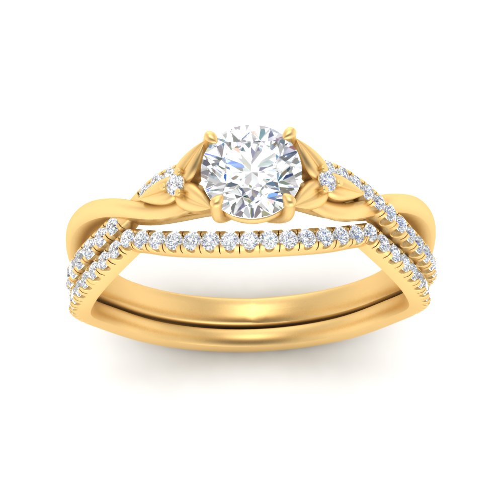 twisted-daisy-round-diamond-bridal-ring-set-in-yellow-gold-FD9986B2RO-NL-YG