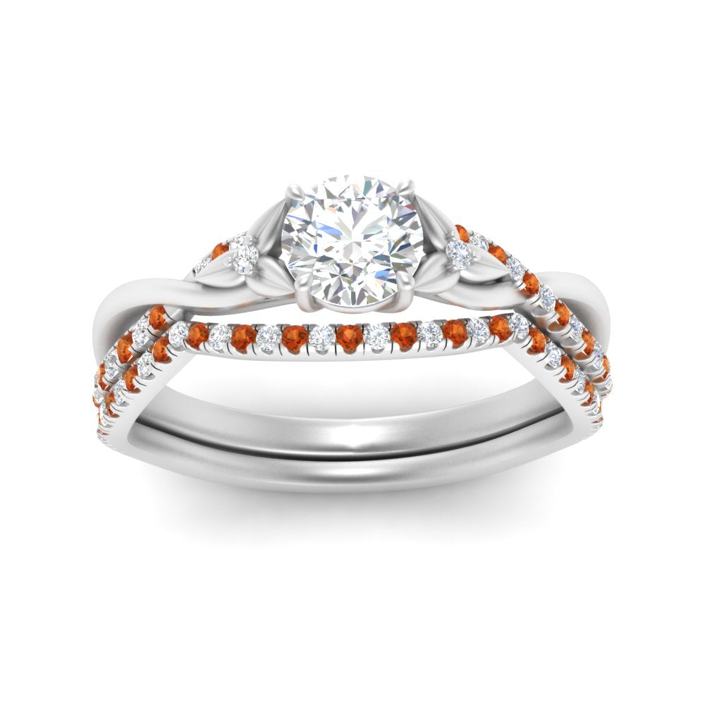 twisted-daisy-round-orange-sapphire-bridal-ring-set-in-white-gold-FD9986B2ROGSAOR-NL-WG