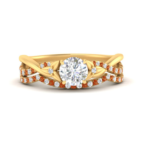 twisted-daisy-round-orange-sapphire-bridal-ring-set-in-yellow-gold-FD9986B2ROGSAOR-NL-YG