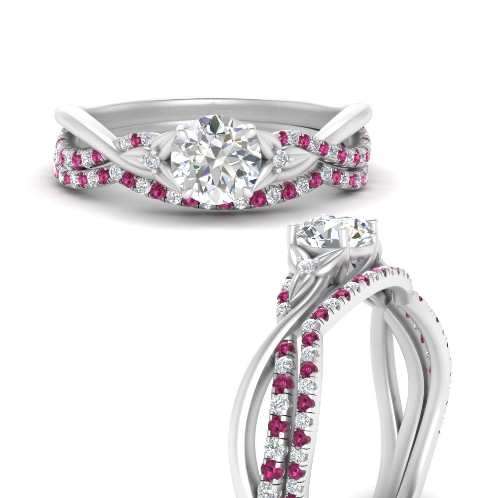 twisted-daisy-round-pink-sapphire-bridal-ring-set-in-white-gold-FD9986B2ROGSADRPI-NL-WG