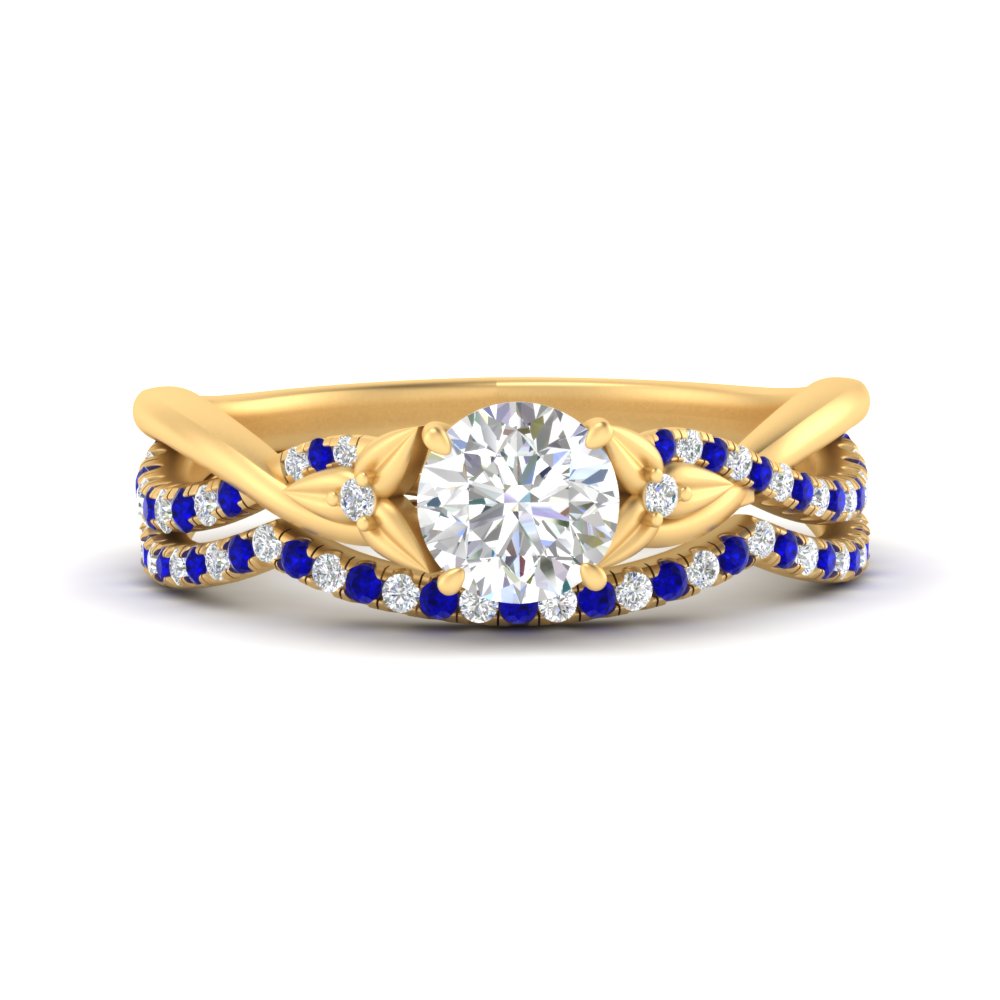 twisted-daisy-round-sapphire-bridal-ring-set-in-yellow-gold-FD9986B2ROGSABL-NL-YG