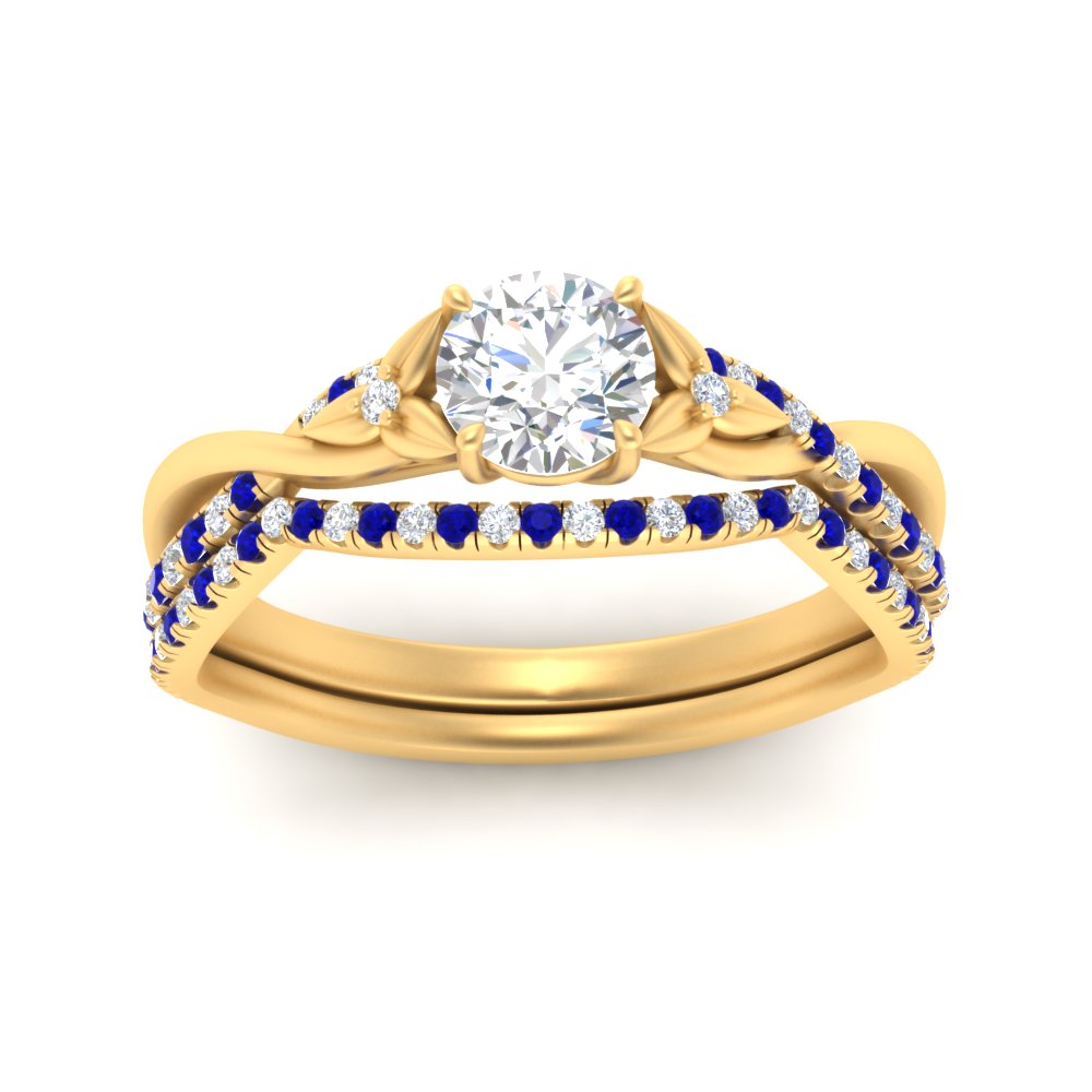twisted-daisy-round-sapphire-bridal-ring-set-in-yellow-gold-FD9986B2ROGSABL-NL-YG