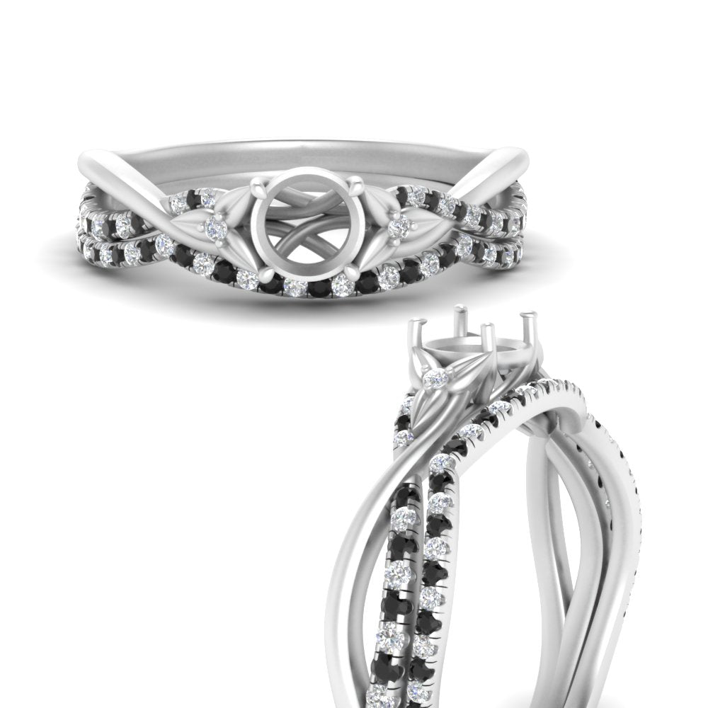 twisted-daisy-semi-mount-black-diamond-bridal-ring-set-in-white-gold-FD9986B2SMGBLACK-NL-WG