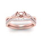 Load image into Gallery viewer, twisted-daisy-semi-mount-diamond-bridal-ring-set-in-rose-gold-FD9986B2SM-NL-RG
