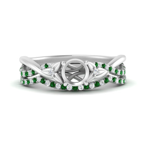 twisted-daisy-semi-mount-emerald-bridal-ring-set-in-white-gold-FD9986B2SMGEMGR-NL-WG