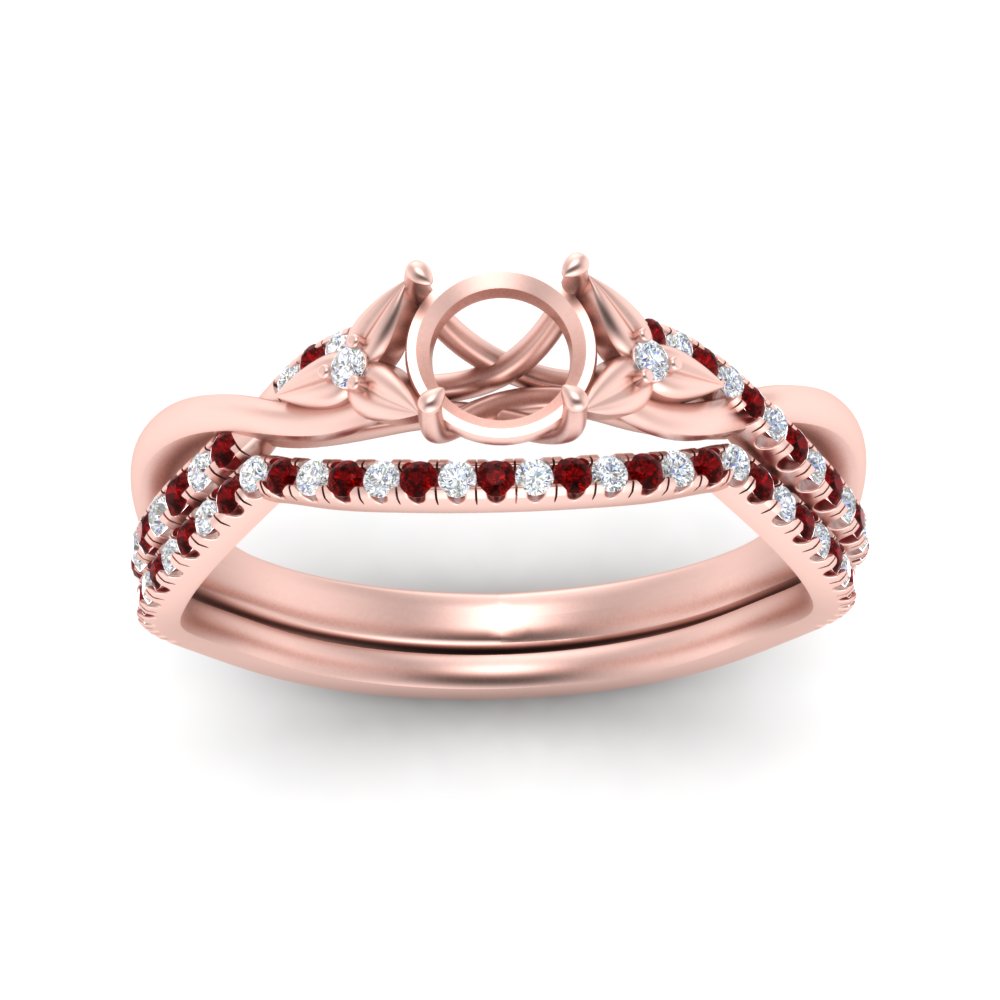 twisted-daisy-semi-mount-ruby-bridal-ring-set-in-rose-gold-FD9986B2SMGRUDR-NL-RG