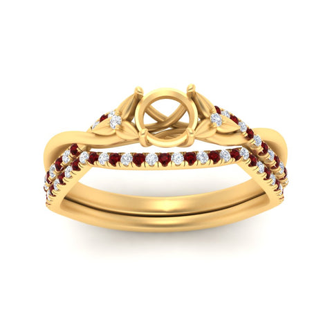 twisted-daisy-semi-mount-ruby-bridal-ring-set-in-yellow-gold-FD9986B2SMGRUDR-NL-YG